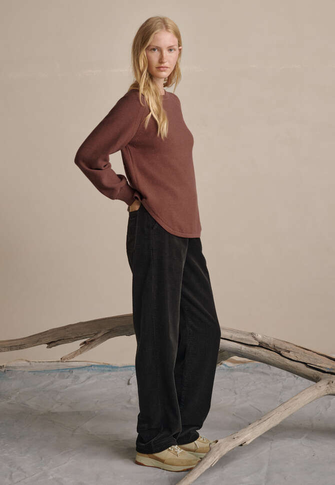 Moss-stitch tunic, Brown copper, completeTheLook