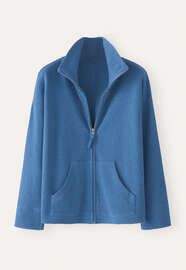 Zip-front jersey jacket, Marine blue, webstill
