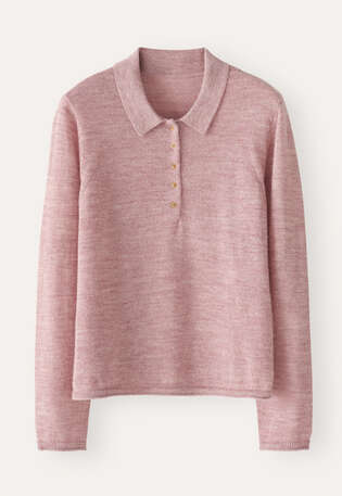 Collared sweater, Frosted pink, webstill