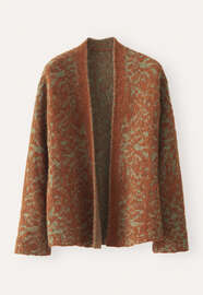 Lace-stitch kimono cardigan, Chilli aqua, webstill