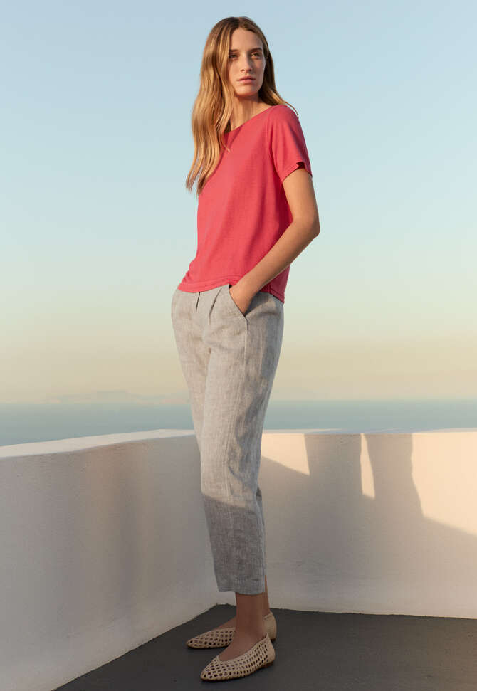 Cropped tapered trousers, Mink, completeTheLook