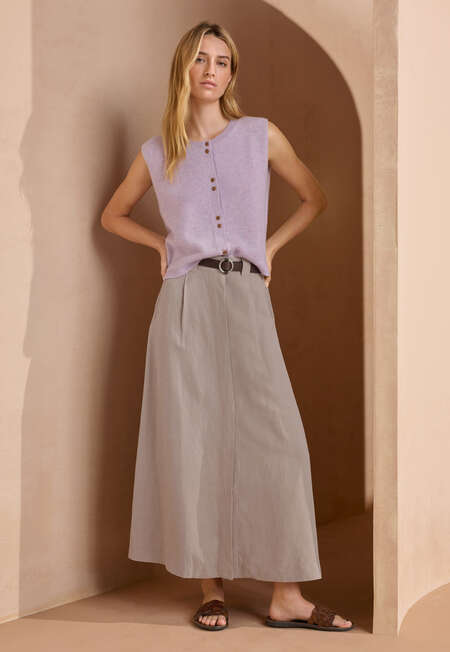 Sleeveless sweater, Pink lavender, completeTheLook