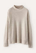 Funnel-neck sweater, Ecru fawn, webstill