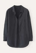 Seersucker checked shirt, Charcoal, webstill