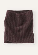Knitted snood, Maroon brown, webstill