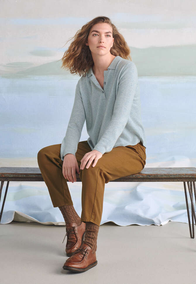 Cable socks, Chestnut, completeTheLook