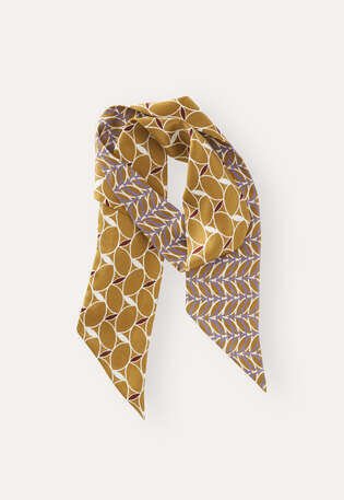 Printed scarf, Lavender gold, webstill