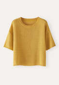 Short-sleeve sweater, Mustard, webstill