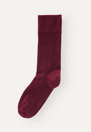 Fine-knit socks, Maroon, webstill