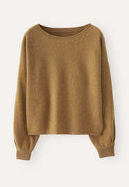 Dolman pleated-sleeve sweater, Tundra, webstill