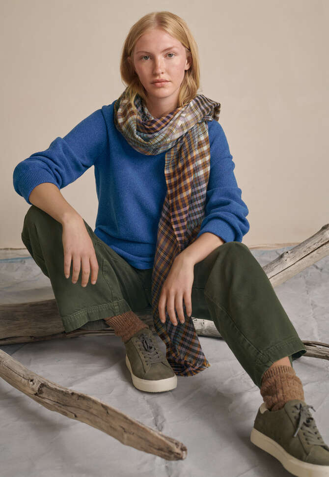 Moss-stitch tunic, Soft lapis, completeTheLook