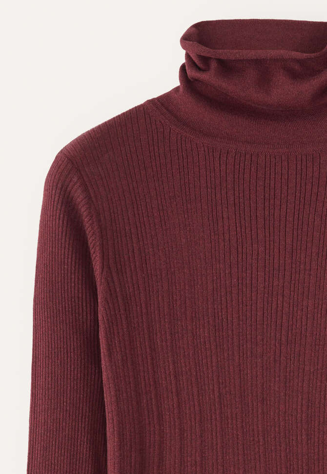 Ribbed sweater, Claret red, completeTheLook