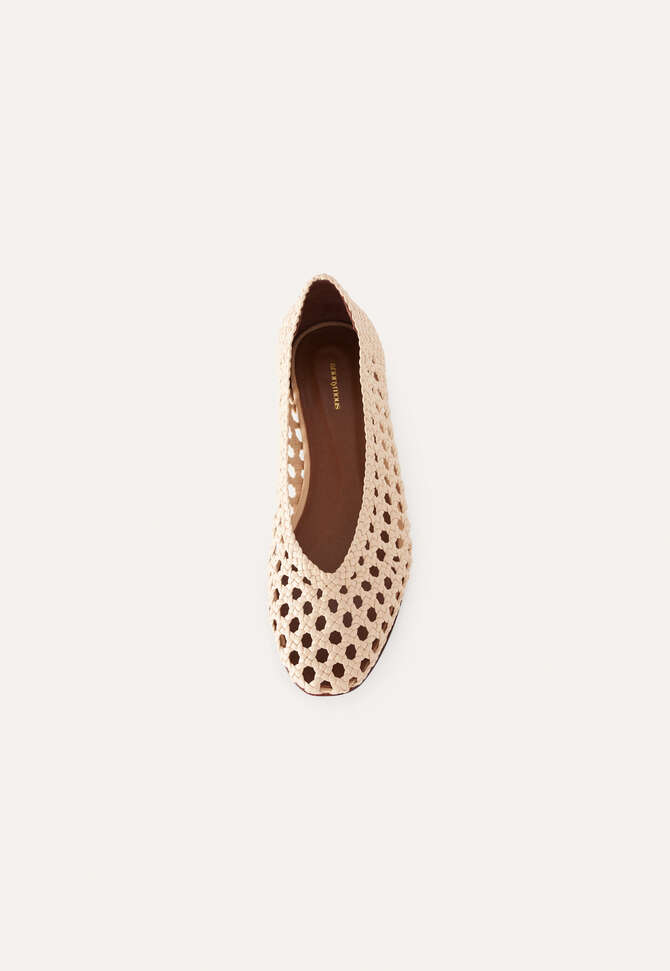 Hand-braided shoe, Cream, completeTheLook