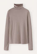 Funnel-neck top, Mink taupe, webstill