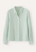 Curved-sleeve blouse, Aqua mint, webstill