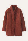 Padded shawl-collar coat, Chilli, webstill