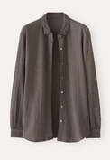 Gingham overshirt, Navy grey, webstill