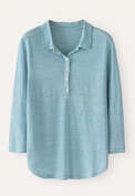 Striped polo shirt, Teal white, webstill