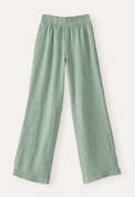 Wide-leg trousers, Emerald cream, webstill