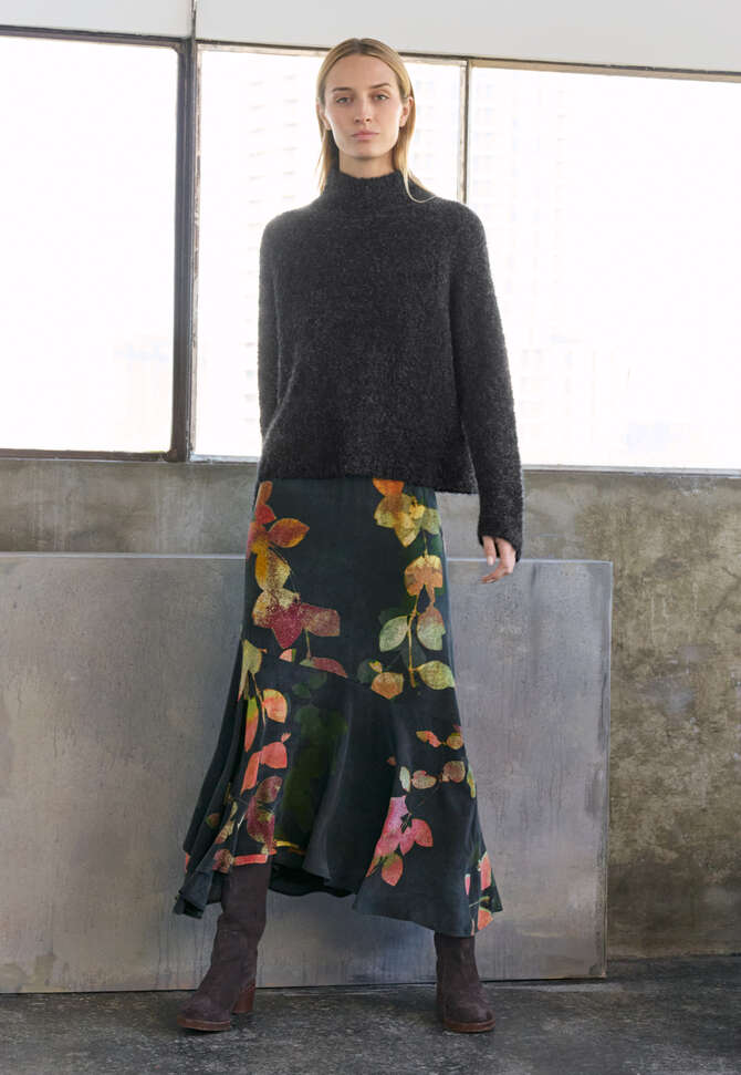 Funnel-neck sweater, Black marl, completeTheLook