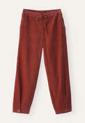 Tapered trousers, Brick red, webstill