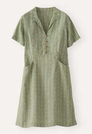 Striped dress, Soft sage, webstill