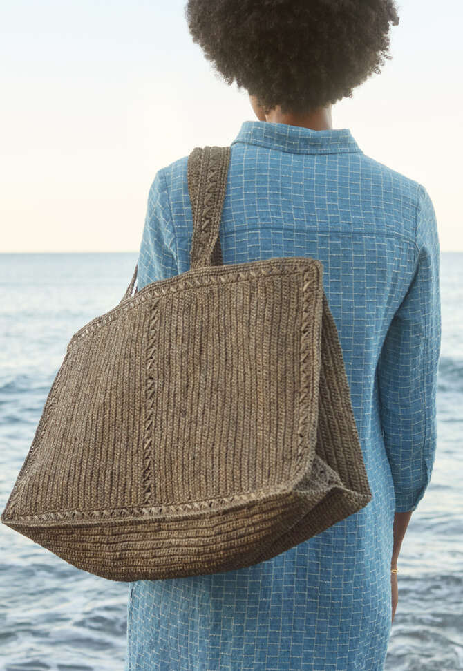Shoulder basket bag, Khaki brown, completeTheLook