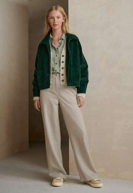 V-neck cardigan, Natural stone, completeTheLook