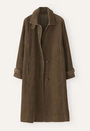 Funnel-neck coat, Khaki brown, webstill