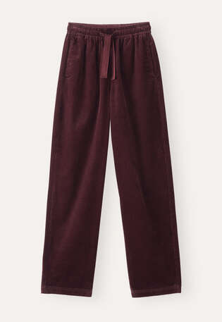 Elasticated trousers, Claret, webstill