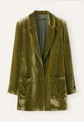 Velvet jacket, Lichen green, webstill