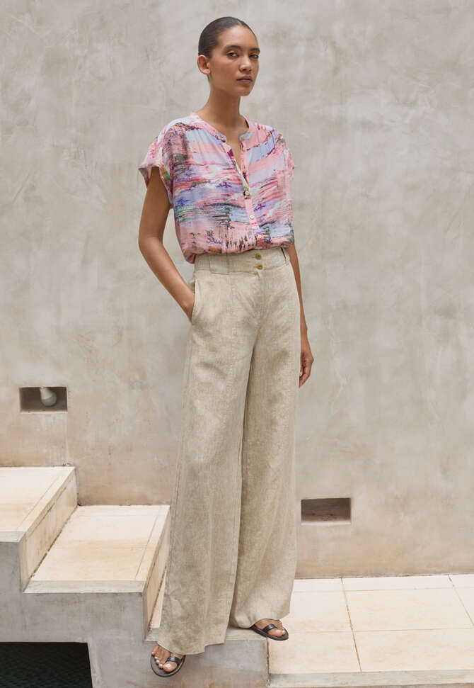 Front-seam trousers, Natural, completeTheLook