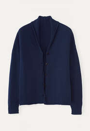 Shawl-collar cardigan, Ink, webstill