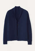 Shawl-collar cardigan, Ink, webstill