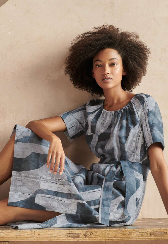Printed dress, Petrol, completeTheLook