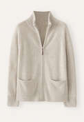 Zip-front cardigan, Pebble, webstill