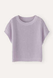 Crochet-stitch sweater, Lilac, webstill