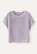 Crochet-stitch sweater, Lilac, webstill