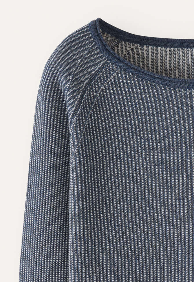 Two-toned rib sweater, Washed petrol, completeTheLook