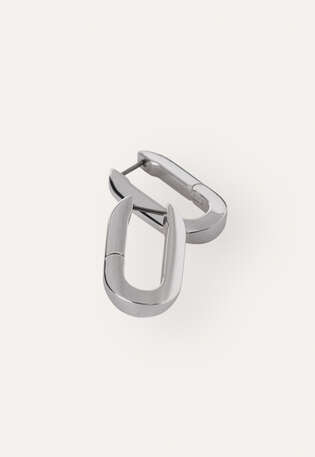 U-link earrings, Silver, webstill