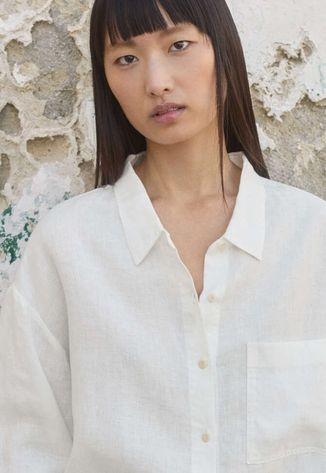 Garment-dyed overshirt, White, completeTheLook