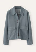 Cropped cord jacket, Duck-egg blue, webstill