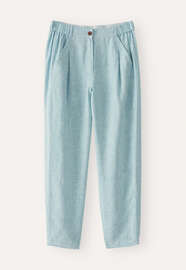Cropped tapered trousers, Pale ocean, webstill