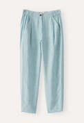 Cropped tapered trousers, Pale ocean, webstill