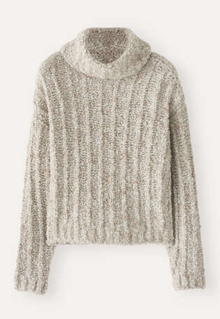 Roll-neck sweater, Natural grey, webstill