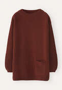 Patch-pocket sweater, Copper red, webstill