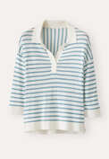 Striped knitted top, Aqua white, webstill