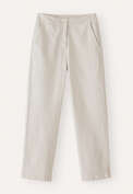 Slim-fit cropped trousers, Ecru, webstill