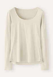 Scoop neck top, Ecru, webstill