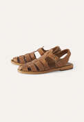 Caged sandals, Camel, webstill